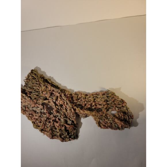 Vintage Artisan Made Hand Knit Beige Scarf - Picture 6 of 7